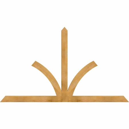 Ekena Millwork Richland Rough Sawn Timber Gable Bracket, Western Red Cedar, 84"W x 49"H x 2"D x 4"F, 14/12 Pitch GBW084X49X0204RIC00RWR